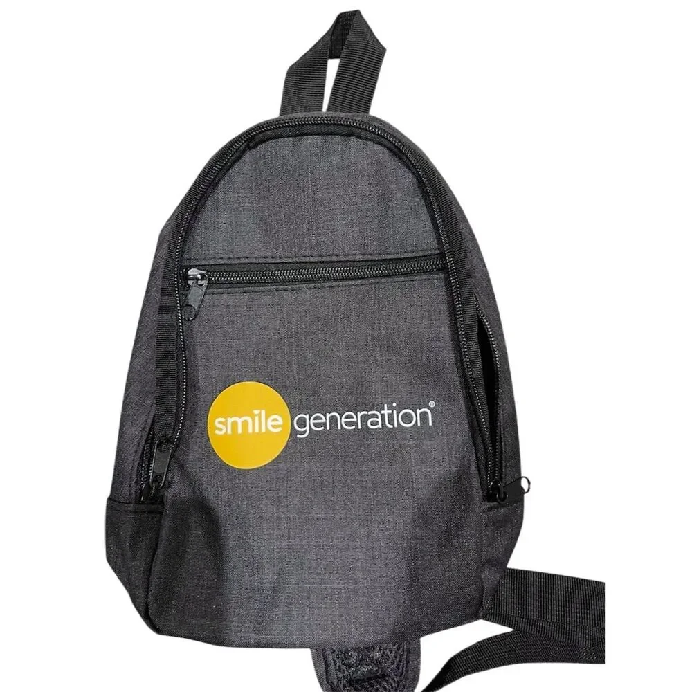 Unisex Sling Backpack Black Adjustable Strap